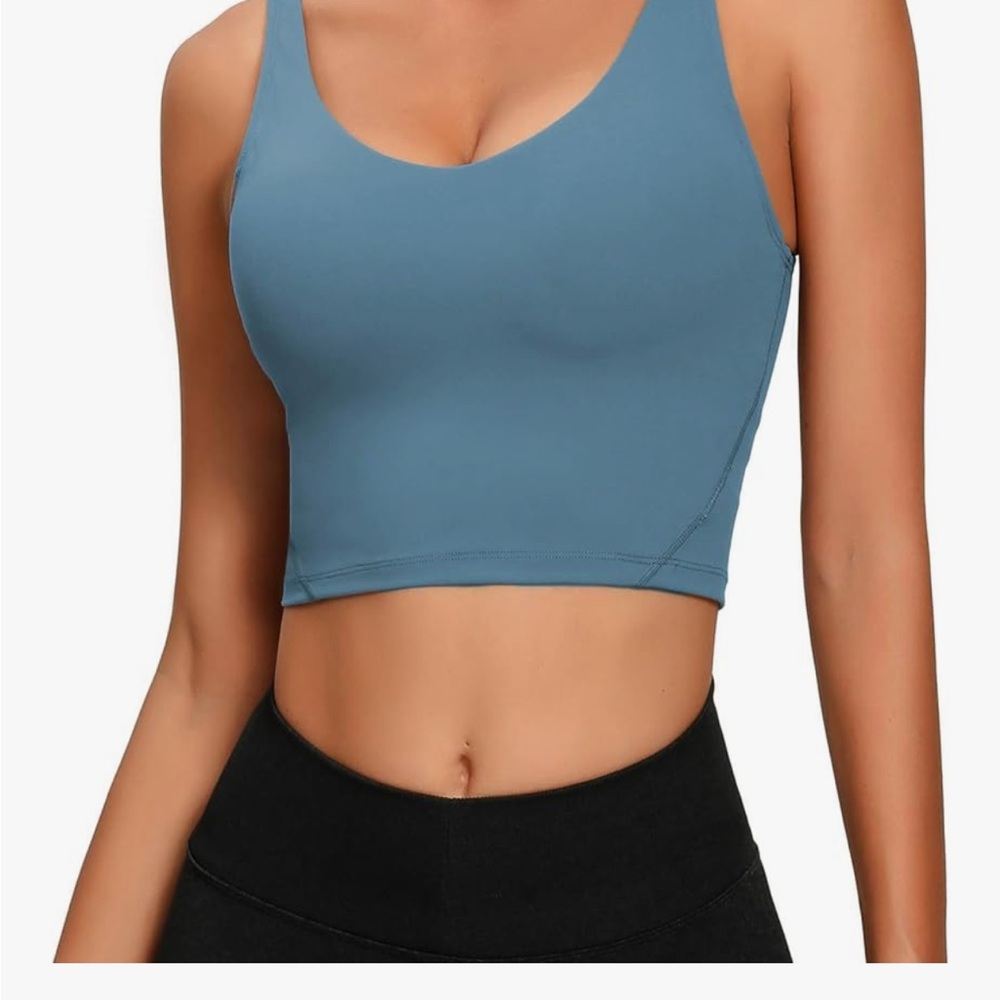 CRZ YOGA Blue Racerback Tank Top